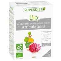 Superdiet Complexe Articulations Curcuma - Cassis - Harpagophytum - Ortie Bio 60 capsules