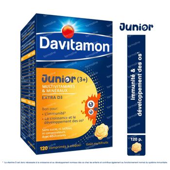 Davitamon Junior Multifruit 120 comprimés à croquer