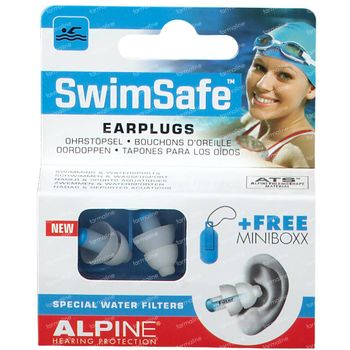 Alpine SwimSafe Bouchons D'Oreilles + Mini Boîte GRATUIT 1 paire