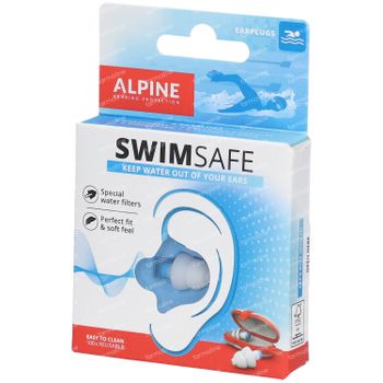Alpine SwimSafe Bouchons D'Oreilles + Mini Boîte GRATUIT 1 paire