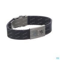 Medibling Bracelet De Silicone Noir MyQRP 1 bracelet(s)