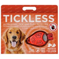 Tickless Ultrasone Verjager Teek/Vlo Oranje 1 st