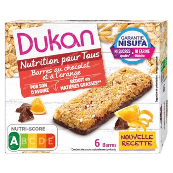Dukan Barre Orange + Glaçage au Chocolat 6 st
