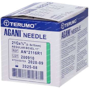 Terumo Agani Aiguille Jetable 21gx5/8 rb 0,80x16 100 st