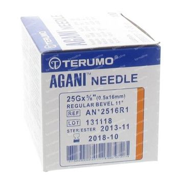 Terumo Agani Aiguille Jetable 25gx5/8 rb 0.50x16 100 st
