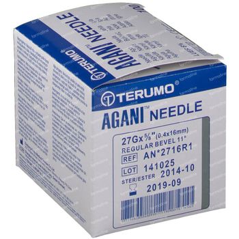 Terumo Agani Aiguille Jetable 27gx5/8 rb 0,4x16 100 st
