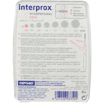 Interprox Premium Brosse Interdentale Nano 0,6 mm Rose 6 st