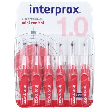 Interprox Premium mini conical 1.0 2.0mm- 4.0mm rood 6 st