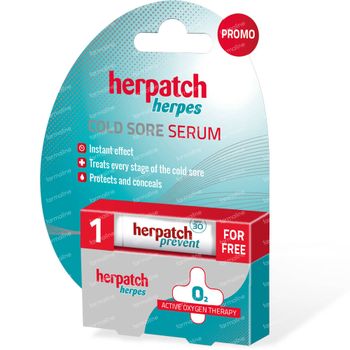 Herpatch Sérum Boutons de Fièvre + Prevent Stick 5 ml + 4,8 g