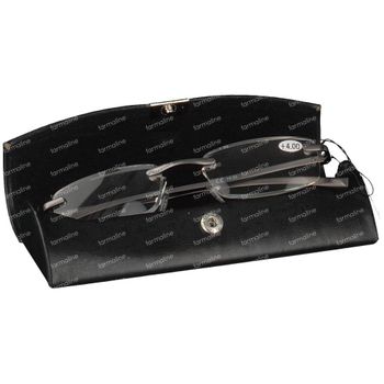 Pharma Glasses Leesbril Rimless Gun +4.00 1 st