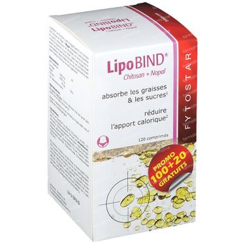 Fytostar LipoBIND Chitosan + Nopal 120 comprimés