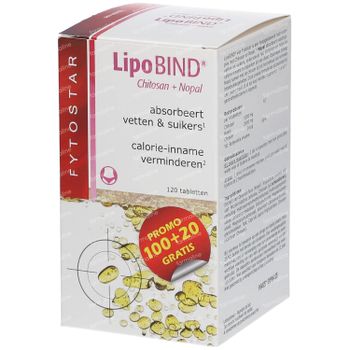 Fytostar LipoBIND Chitosan + Nopal 120 comprimés
