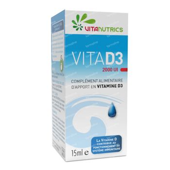 Vitanutrics Vitamine D3 2000Ui 15 ml druppels
