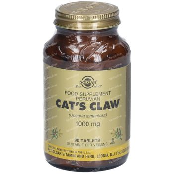 Solgar Cats Claw 1000 Mg* 90 tabletten