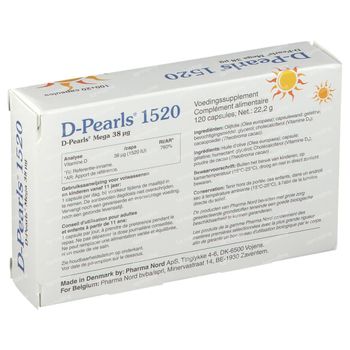 Pharma Nord D-Pearls 1520 + 20 Capsules GRATUITES 100+20 capsules