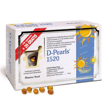 Pharma Nord D-Pearls 1520 + 20 Capsules GRATUITES 100+20 capsules