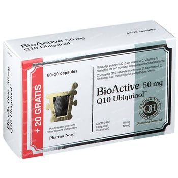 Pharma Nord BioActive Q10 50mg + 20 Capsules GRATUITES 60+20 capsules