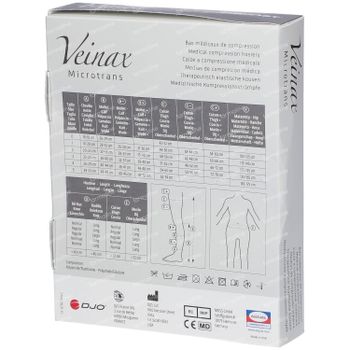 Veinax Mi-Bas Microfibre Classe 2 Noir Taille 1 Longue 1 st