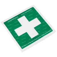 Sticker Groen Wit Kruis Ehbo 10x10 cm 1 st online bestellen | FARMALINE.be