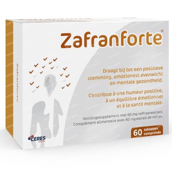 ZafranForte - Humeur Positive, Équilibre Émotionnel et Énergie Mentale 60 comprimés