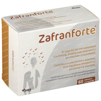 ZafranForte - Humeur Positive, Équilibre Émotionnel et Énergie Mentale 60 comprimés
