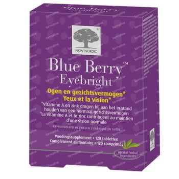 New Nordic Blue Berry Eyebright 120 comprimés