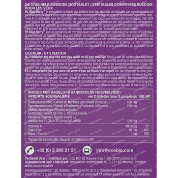 New Nordic Blue Berry Eyebright 120 comprimés