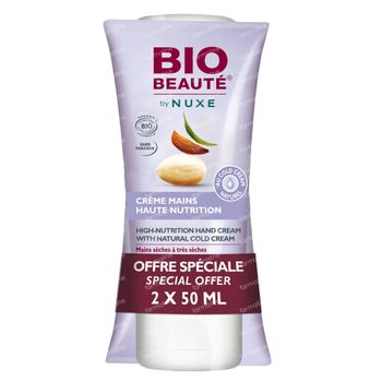 Bio Beauté By Nuxe Crème Mains Haute Nutrition Au Cold Cream Naturel Duo 2 x 50 ml