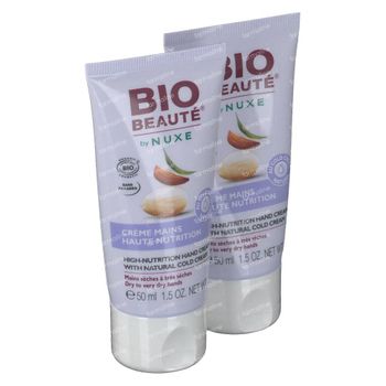 Bio Beauté By Nuxe Crème Mains Haute Nutrition Au Cold Cream Naturel Duo 2 x 50 ml