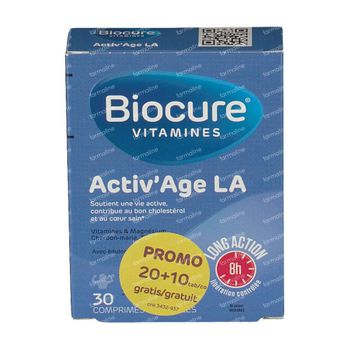 Biocure Activ Age Long Action Avec 10 Comprimés Gratuit 30 comprimés