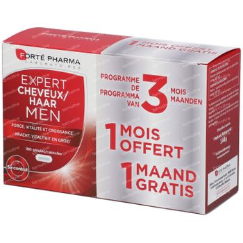 Forté Pharma Expert Cheveux Men 2+1 Moins GRATUIT 120+60 capsules