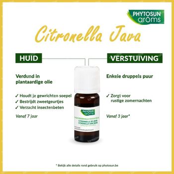 Phytosun Citronella van Java Essentiële Olie Bio 10 ml