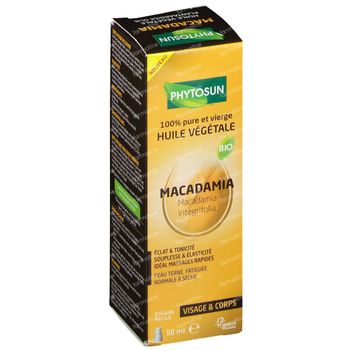 Phytosun Macadamia Huile Végétale Bio 50 ml