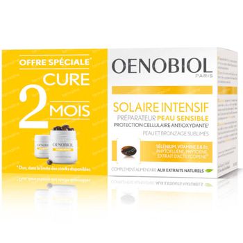 Oenobiol Solaire Intensif Gevoelige Huid DUO 2x30 capsules