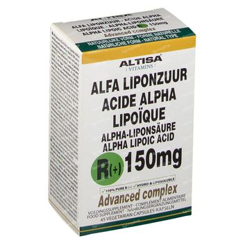 Altisa R-Alpha Liponzuur + C+E 150mg 45 capsules
