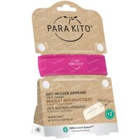 Para'Kito® Anti-Moustique Bracelet Fuchsia Rechargeable 1 pièce