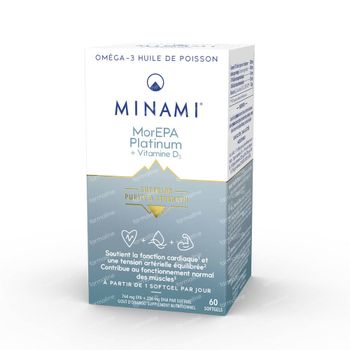 Minami MorEPA Smart Fats Platinum + Vitamine D3 60 capsules