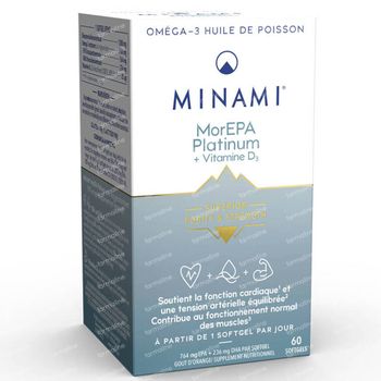 Minami MorEPA Smart Fats Platinum + Vitamine D3 60 capsules
