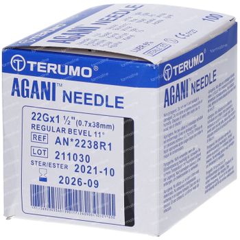 Terumo Agani™ 22g Ø 0.7mm - 38mm 100 naalden