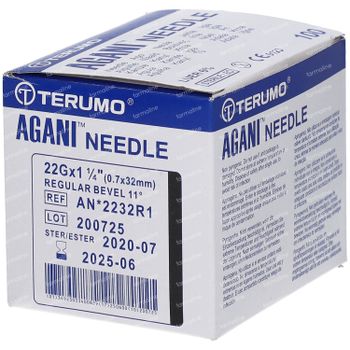 Terumo Agani™ 22g Ø 0.7mm - 32mm 100 naalden