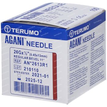 Terumo Agani™ 26g Ø 0.45mm - 13mm 100 naalden