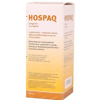 Hospaq 5mg/ml + 0,5 mg/ml Solution pour Usage Cutané 250 ml