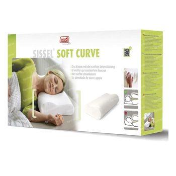 Sissel® Soft Curve Hoofdkussen Medium + Overtrek 1 stuk