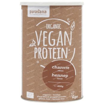 Purasana Vegan Protein Hennep - Cacao Bio 400 g poeder