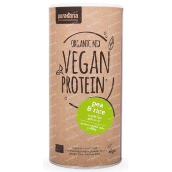 Purasana Vegan Protein Mix Erwt - Rijst - Banaan - Vanille Bio 400 g