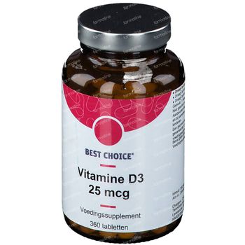 Best Choice Vitamine D3 25 mcg 360 comprimés