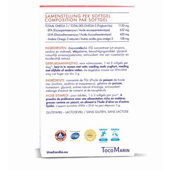 WHC UNOCARDIO Oméga3 à forte dose X2 60 gélules souples