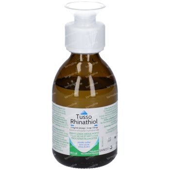 Tusso Rhinathiol 2mg/ml Volwassenen - Siroop zonder Suiker, Droge Hoest 180 ml siroop