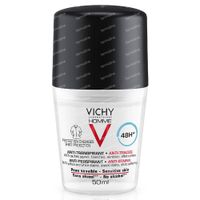 Vichy Homme Deodorant Anti-Transpiratie tegen Vlekken 48h 50 ml roller