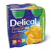 Delical Fruchtsaftgeränk Orange Gesüßt 4 x 200 ml